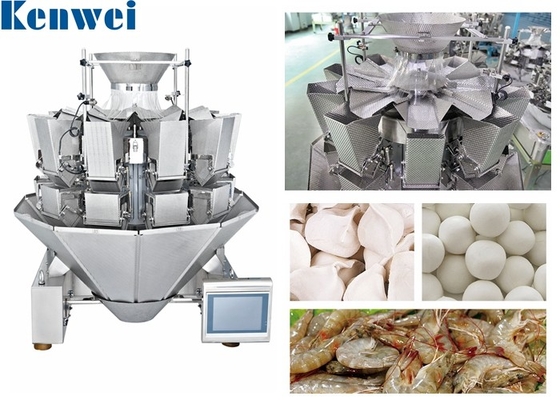 Frozen Food Multihead Weighing Machine With 14 Heads 2.5L Hopper